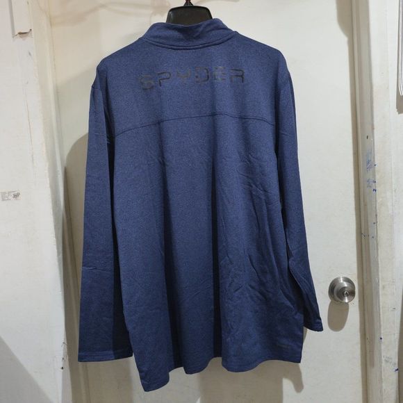 Spyder Mens 1/4 (‎ Quarter ) Pullover BLUE - Picture 2 of 3